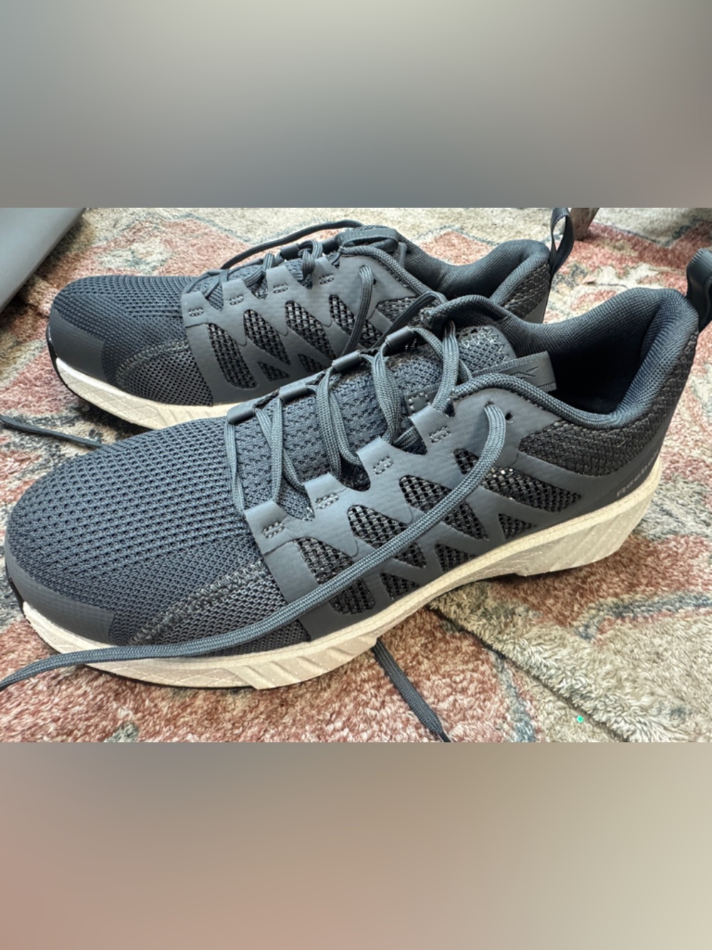 Reebok Men's Gray Flexweave athletic work shoe composite protected toe NWT